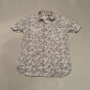 Levi's Hawaiian White Button Down Shirt size small